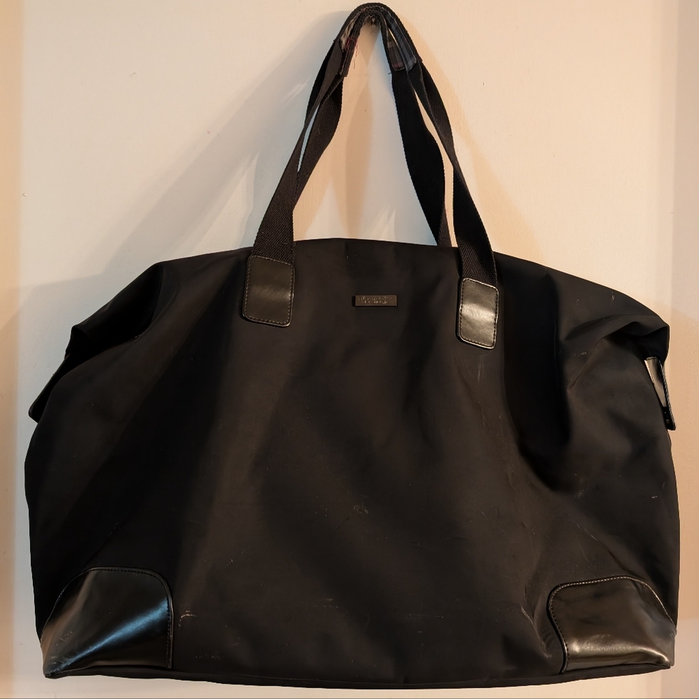 Burberry Fragrances Black Canvas Travel Large Tote Bag 